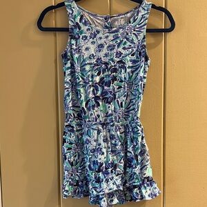 Floral Blue Kids Romper